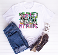 Chilling With My Peeps Adult T-Shirt