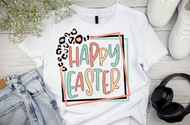 Happy Easter Leopard Adult T-Shirt