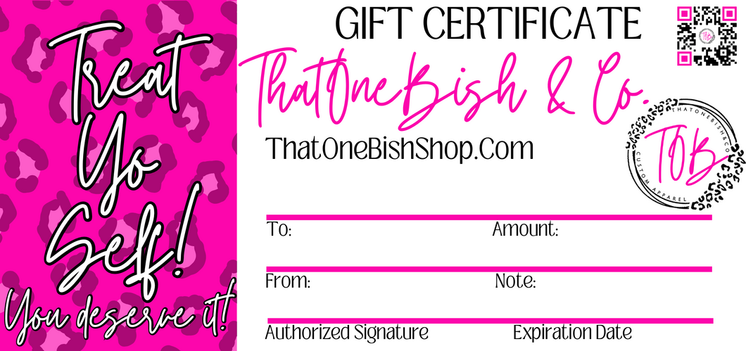 ThatOneBish & Co. Gift Card